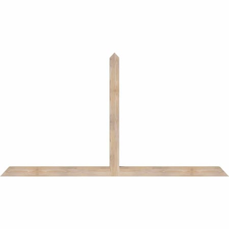 Ekena Millwork Portland Smooth Timber Gable Bracket, Douglas Fir, 84"W x 45"H x 3 1/2"D x 3 1/2"F, 13/12 Pitch GBW084X45X0404POR00SDF